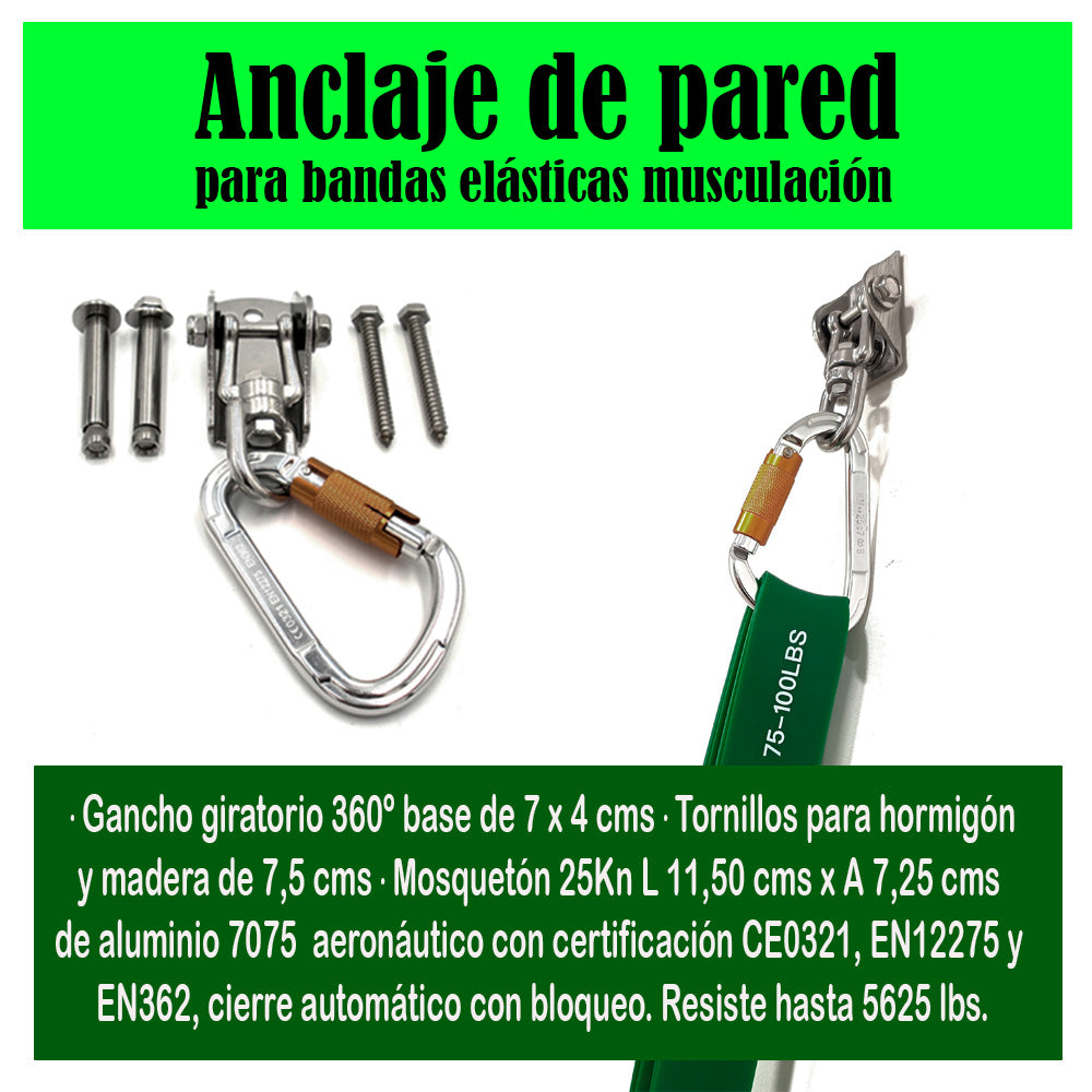 .CMNW Kit completo de entrenamiento 42 piezas. Incluye: 13 bandas elásticas, 3 Anclajes de pared, 1 Anclaje de puerta, 2 Asas, 2 Tobilleras y 1 Cuerda de saltar
