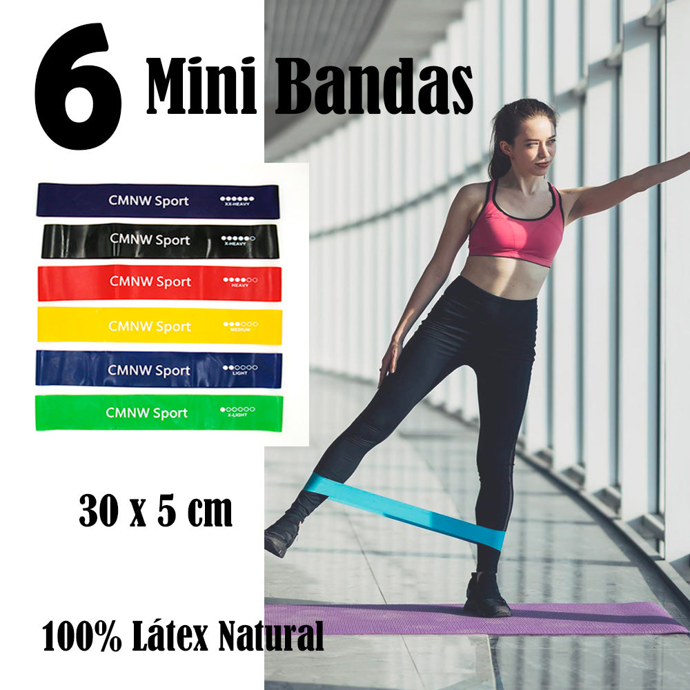 .CMNW Kit completo de entrenamiento 42 piezas. Incluye: 13 bandas elásticas, 3 Anclajes de pared, 1 Anclaje de puerta, 2 Asas, 2 Tobilleras y 1 Cuerda de saltar