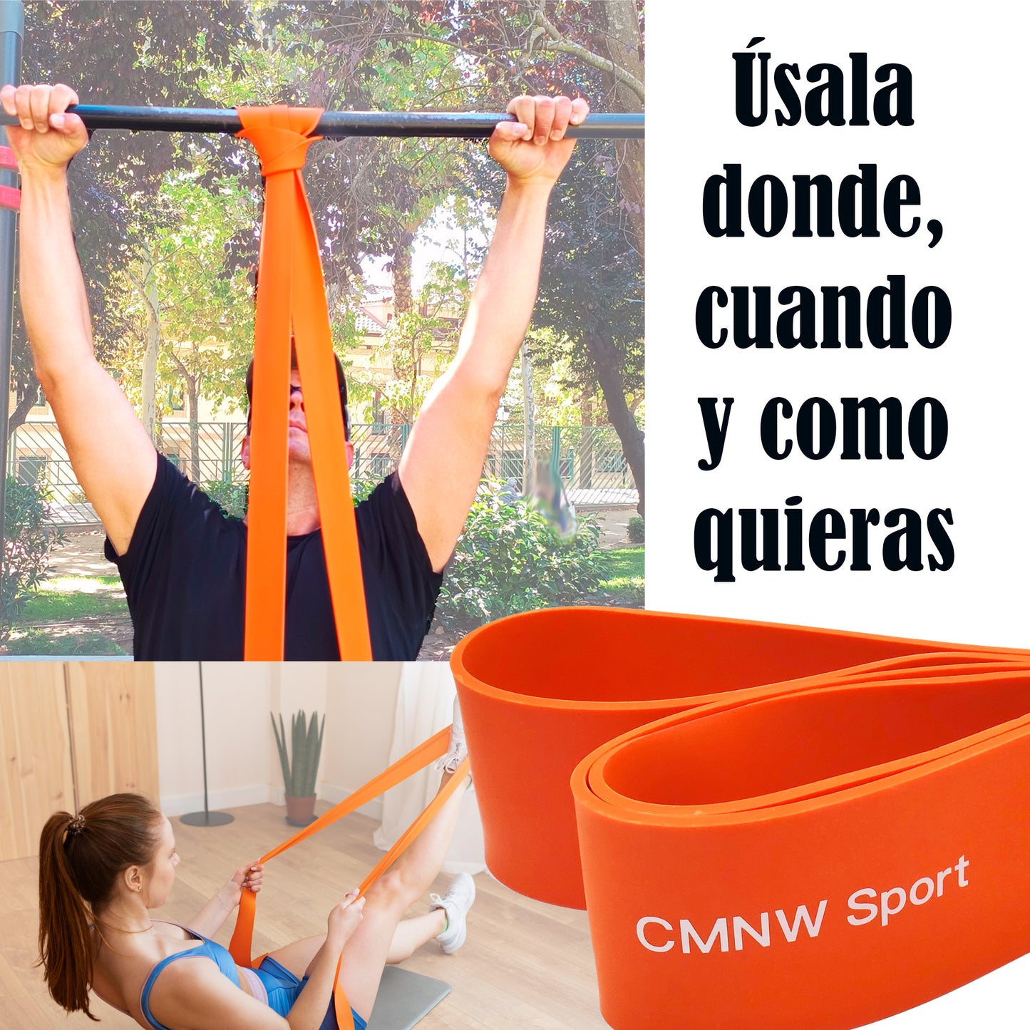 .CMNW Banda elástica naranja de 120-160 lb